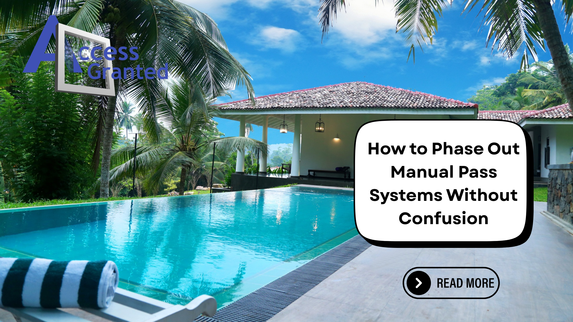 A Swimming Pool Facility Overlaid With The Blog Topic