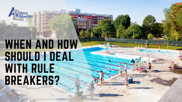 A Swimming Pool Facility Overlaid With The Blog Topic.