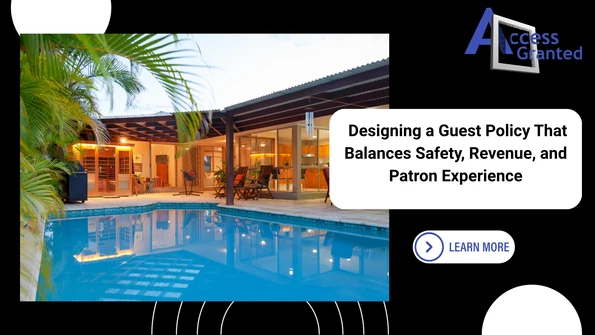 A Swimming Pool Facility Overlaid With The Blog Topic.